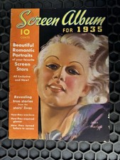 Screen album 1935 Jean Harlow Magazine front Cover screen Stars picture