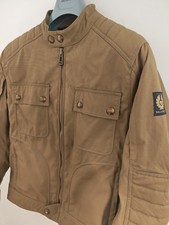Men's Belstaff Roberts Motorcycle Jacket Olive Green Size L D3O Armour AA Rated picture