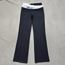 Vintage Lululemon Astro Pants Womens 8 Black Yoga Stretch Flared Bootcut GUC picture