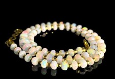 16 Inch Opal Beads Necklace Natural Ethiopian Opal Gemstone Beads Necklaces picture
