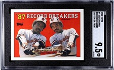 1988 Topps #4 Eddie Murray Record Breaker CAPTION ON FRONT Error SGC 9.5 MINT picture