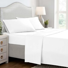 1500 Thread Count Egyptian Cotton Embroidered Marrow Stitch Hem Bed Sheet Set picture