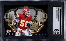1998 Pacific Crown Royale Derrick Thomas Kansas City Chiefs #66 SGC 8 Low Pop picture