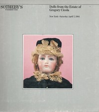 Dolls SOTHEBY'S 1984 Gregory Cicola Collection German French Bisque Jumeau Simon picture