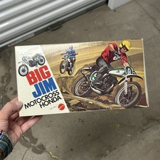 BOX ONLY 1974 Vintage Mattel Big Jim Motocross CR250M Honda Motorcycle 1970s picture