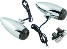 Kuryakyn Super Bright LED Mini Bullet Lights Amber Chrome picture