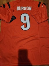 NWT adult customized bengals #9 joe burrow S-3xL stitched orange old season picture
