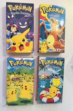 Pokemon VHS Tapes Lot of 4 Pikachu and Charizard 90s Movie Rare picture