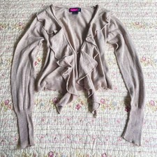 Y2K fairycore beige cardigan picture