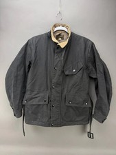 At Last & Co. Timeworn Clothing Mens Black Belted Waxed Jacket Lot 715 Size 38 picture