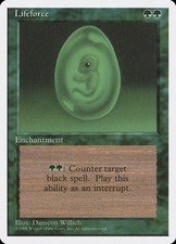 MTG Magic the Gathering Lifeforce (257/379) Fourth Edition MP picture