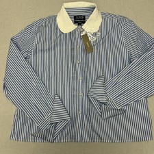 J. Crew Cropped Organic Cotton Garçon Shirt with Pearl Buttons in Stripe Size 0  picture