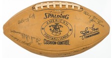 1961 Oakland Raiders Team Signed AUTO AFL Football Joe Foss Commissioner LOA picture