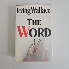 The Word Irving Wallace 1972 First Printing HC DJ Simon & Schuster Novel picture