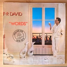 F-R David ‎– Words [1983] Vinyl LP Dance & Electronica Synth-Pop Carrere Records picture