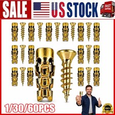6×14Mm Short Expansion Screw Set,Door Hinge Thread Repair Screws,Wall Anchors Sc picture