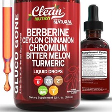 1-3PK Clean Nutra Berberine Ceylon Cinnamon Supplement Liquid Drops picture