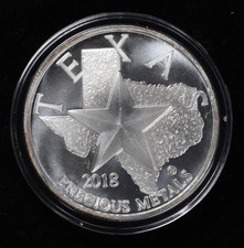 2018 Precious Metals Texas 1oz .9999 Fine Silver Round picture