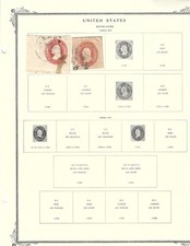 Silk's Stamps - NICE Collection of USA Cut Squares (1853-1944) from Scott Album picture