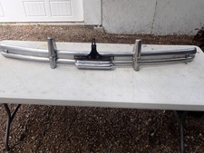 Super Straight 1941 1942 Ford Front Bumper W All Guards & License Plate Holder picture