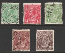 1918 KGV LMW COMPLETE SET 5 