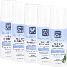 Kiss My Face Liquid Rock Roll-On Deodorant Fragrance Free 3 fl oz Each (Pack 6) picture