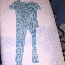 Gap Kids Boys Size 12 Blue Cotton 2pc Dinosaur Graphic Print Pajama Set picture