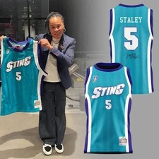 HOT ITEM Charlotte Sting Dawn Staley 2001 WNBA Vintage Teal Swingman Jersey picture