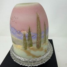 Fenton Tuscan Fields Hand-painted Signed Fairy Lamp D Robinson 971/1950 picture