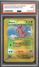 2003 Pokemon Aquapolis Nidoran Reverse Holo Foil #96 PSA 9 picture