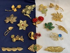 Vtg Brooch Lot Giovanni Coro Jonette Faux Gemstone Scatter Pins Costume Jewelry picture