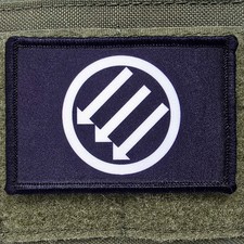 Anti Fascist Patch Moral Tactical Resist Military Army Blac Flag Hook & Loop 3x2 picture