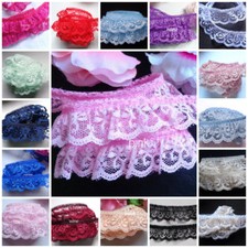Ruffle Lace Trim 1 inch wide select color price per 1 yard picture