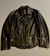 GU x UNDERCOVER JUN TAKAHASHI Black Faux Leather Jacket Rare 2021, Size M picture