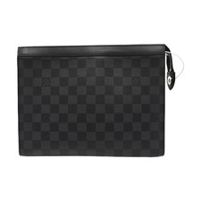【Authentic】 LOUIS VUITTON POCHETTE VOYAGE Grey Leather Handbags (DDP) picture