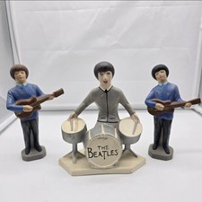 The Beatles Vintage 1964 Holland Mold Hand Painted Ceramic Figurines Set of 3 picture