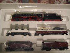 Marklin H0 DB Cl 50 Steam Lok w/Telex coupler & Freight cars from 29825 Set LN picture