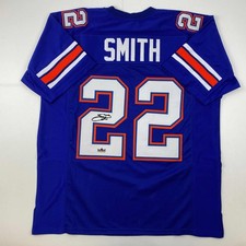 Facsimile Autographed Emmitt Smith Florida Blue Jersey Size Men's XL picture