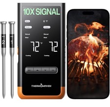 ThermoMaven G2 Wireless Meat Thermometer 2-Probe WiFi Bluetooth BBQ Grill picture