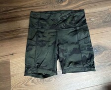 Lululemon Fast and Free High-Rise Bike Shorts in Camo Print, Size 6 picture