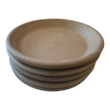 Vintage Farmhouse Terracotta Pottery Plant Saucers (Made in Italy, Set of 5) picture