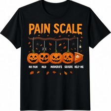 Funny Pain Scale Pumpkin Trauma Nurse Halloween Unisex T-Shirt picture