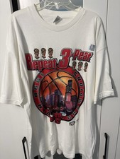 Chicago Bulls Starter Shirt Vintage Repeat 3 Peat picture