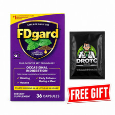 FDgard Gut Health Supplement Digestive Support 36 Capsule + Free Wipe EXP 06/27 picture