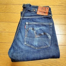 EVISU No.1 Special Lot 2004 Cinch Back Jeans Platinum Selvedge Seagull Paint picture
