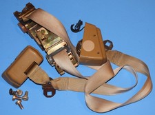 1977 1978 1979 LINCOLN MARK V OEM FRONT UPPER SEAT BELT GOLD - PAIR picture