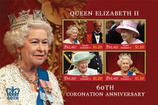 Palau 2013 -Queen Elizabeth II - Sheet of 4 Stamps - Scott #1175 - MNH picture