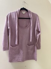 Helmut Lang Wool Cashmere Sweater Tunic Top Purple Size M picture
