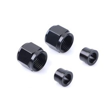 4PCS 6AN Hardline Tube Nut & Sleeve Fitting Adapter for 3/8