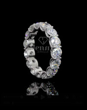 2.25 CTW Round Cut Lab-Grown Diamond Full Eternity Ring – E VS1 IGI Certified picture
